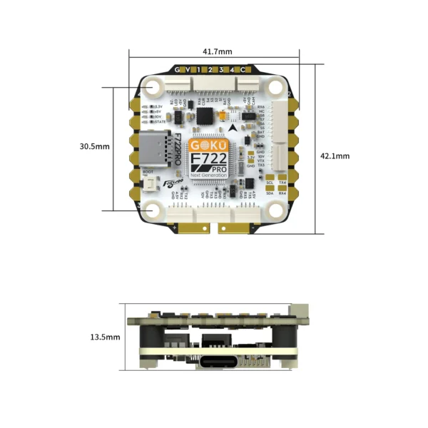 GOKU F722 PRO V2 50A BLS 30X30 Stack (MPU6000)