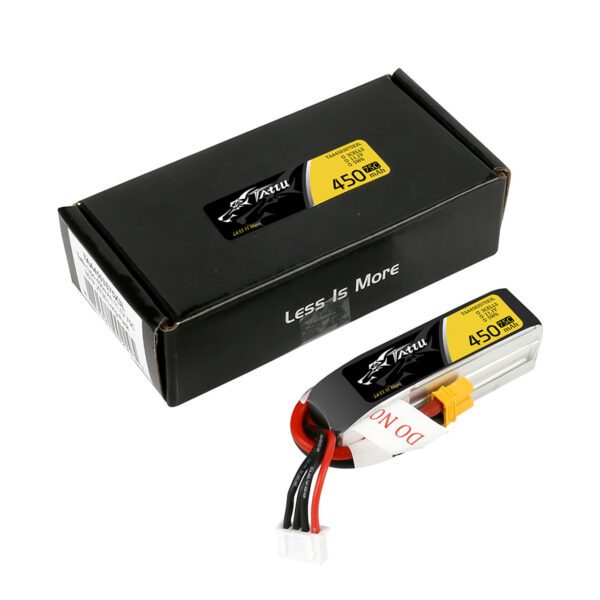 Tattu 450mAh 3S 11.1V 75C Lipo Battery Pack With XT30 Plug - Long Size For H Frame