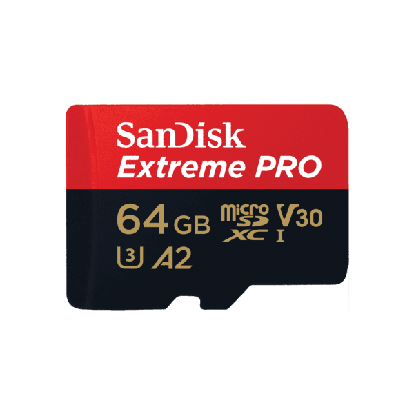 SanDisk Extreme Pro 64GB microSDXC UHS-I, V30, 200MB/s Read, 90MB/s Write, Memory Card for 4K Video on Smartphones, Action Cams and Drones