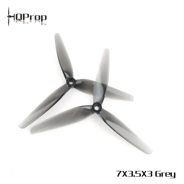 HQProp 7X3.5X3 Light Grey (2CW+2CCW)-Poly Carbonate 7 Inch