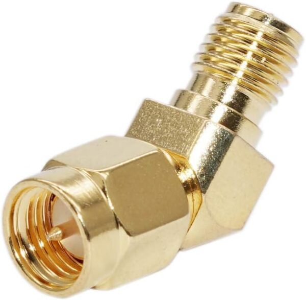 SMA Male to RP-SMA Female Adapter 45/135 Degree Gold Plated